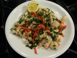 Chilli seafood dish