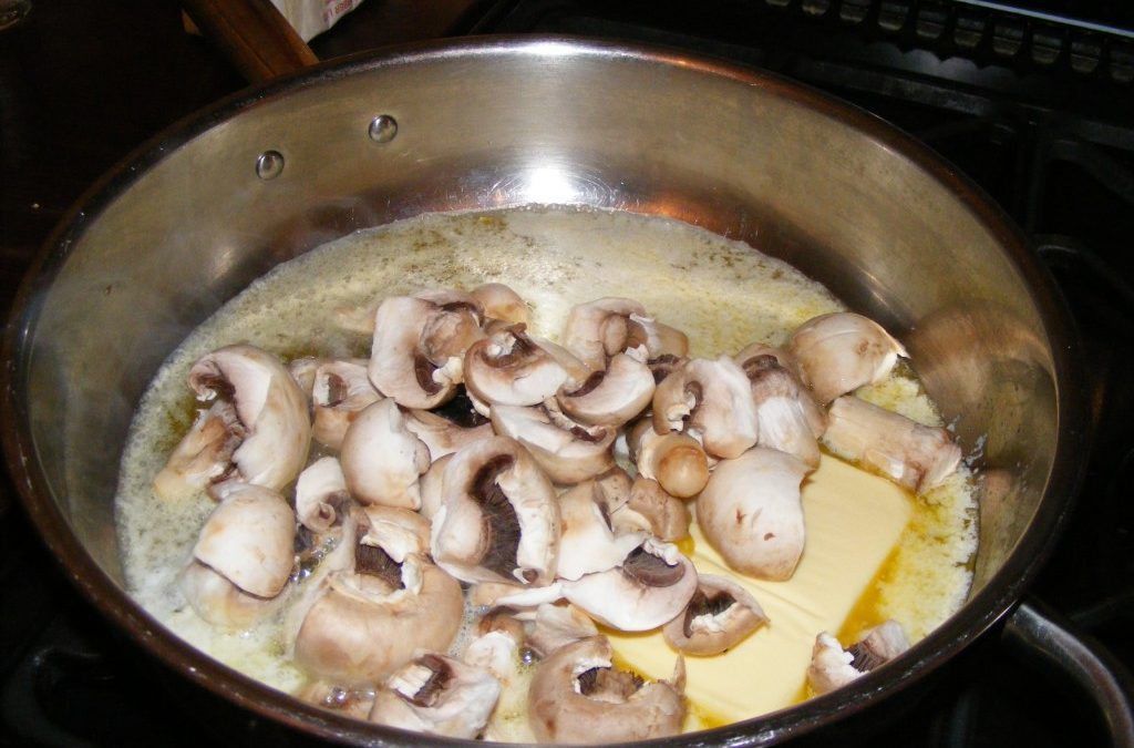 Mushrooms in a pan