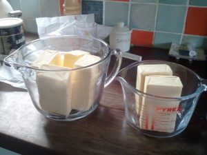 Butter in pyrex jug